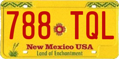 NM license plate 788TQL