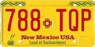 NM license plate 788TQP