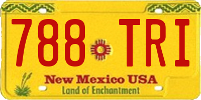 NM license plate 788TRI