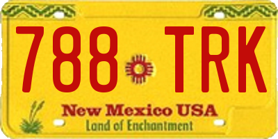 NM license plate 788TRK