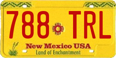 NM license plate 788TRL