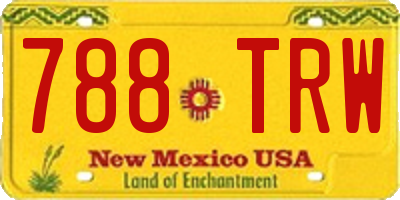 NM license plate 788TRW