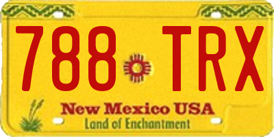 NM license plate 788TRX