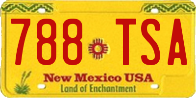 NM license plate 788TSA