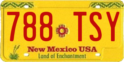 NM license plate 788TSY