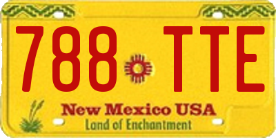 NM license plate 788TTE