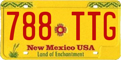 NM license plate 788TTG