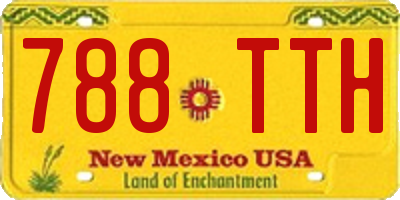 NM license plate 788TTH