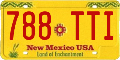 NM license plate 788TTI