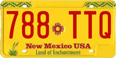 NM license plate 788TTQ