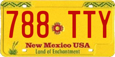 NM license plate 788TTY