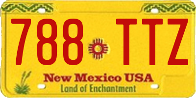 NM license plate 788TTZ