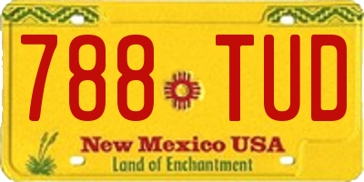 NM license plate 788TUD