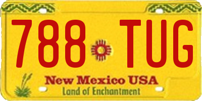 NM license plate 788TUG
