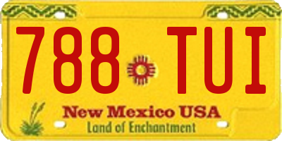NM license plate 788TUI