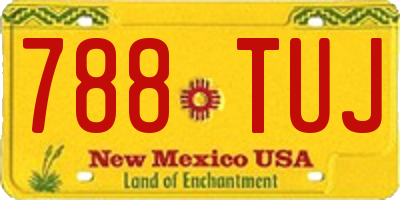 NM license plate 788TUJ