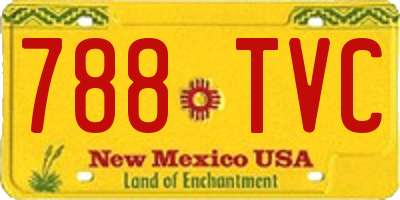 NM license plate 788TVC
