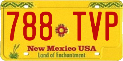 NM license plate 788TVP