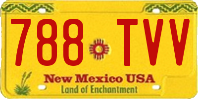 NM license plate 788TVV