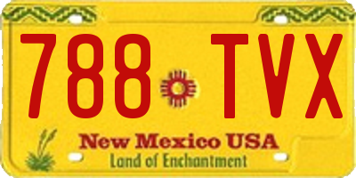 NM license plate 788TVX