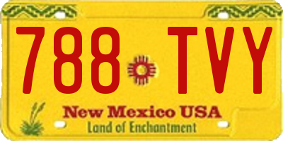 NM license plate 788TVY