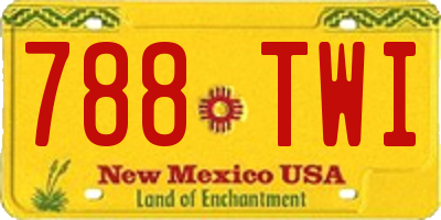 NM license plate 788TWI