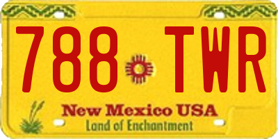 NM license plate 788TWR