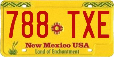 NM license plate 788TXE
