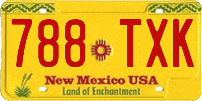 NM license plate 788TXK