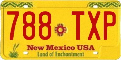 NM license plate 788TXP