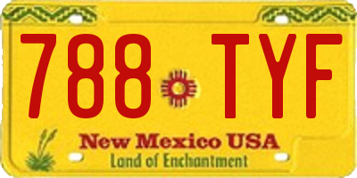 NM license plate 788TYF
