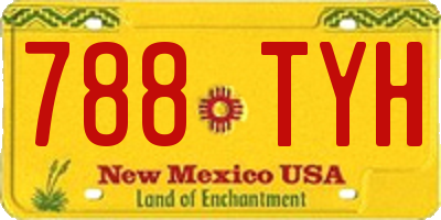 NM license plate 788TYH