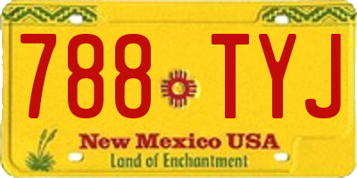NM license plate 788TYJ