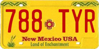 NM license plate 788TYR