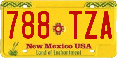NM license plate 788TZA