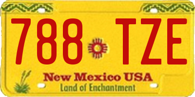 NM license plate 788TZE