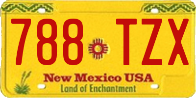 NM license plate 788TZX
