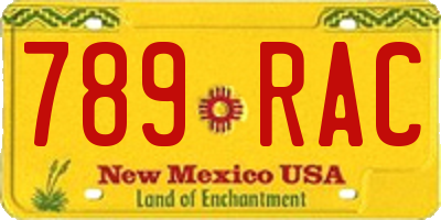 NM license plate 789RAC