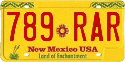 NM license plate 789RAR