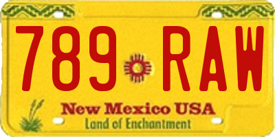 NM license plate 789RAW