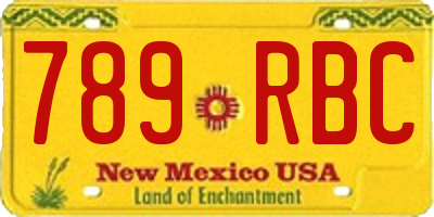NM license plate 789RBC