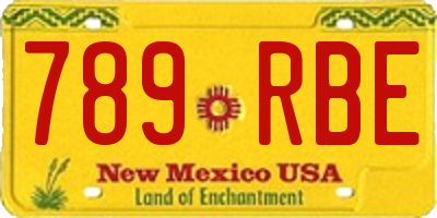 NM license plate 789RBE