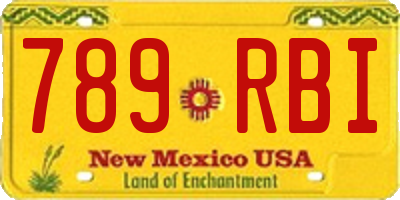 NM license plate 789RBI