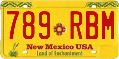NM license plate 789RBM
