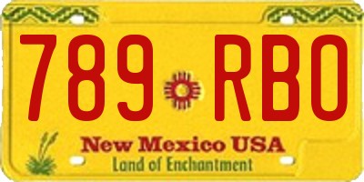 NM license plate 789RBO