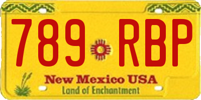 NM license plate 789RBP