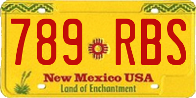 NM license plate 789RBS