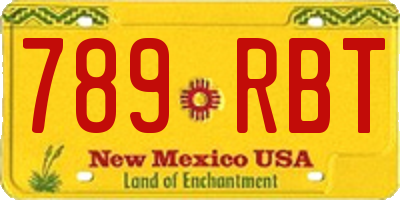 NM license plate 789RBT