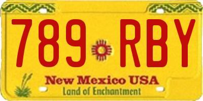 NM license plate 789RBY