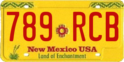 NM license plate 789RCB